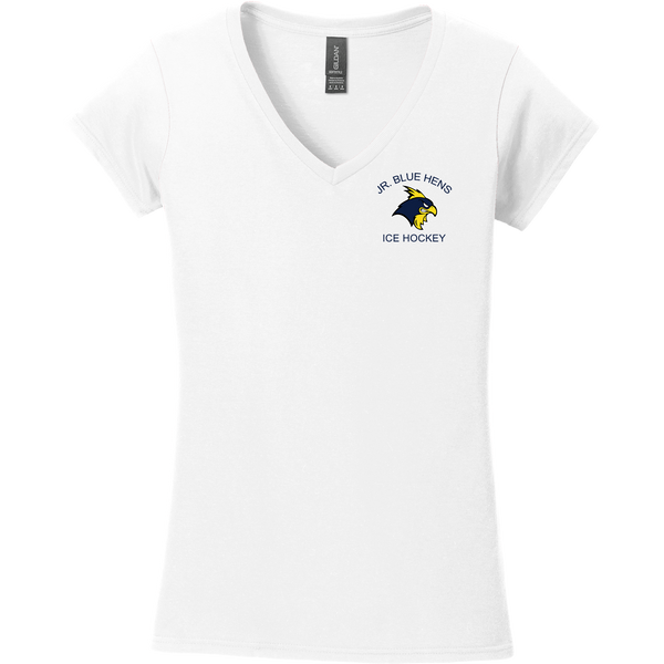 Delaware Jr. Blue Hens Softstyle Ladies Fit V-Neck T-Shirt