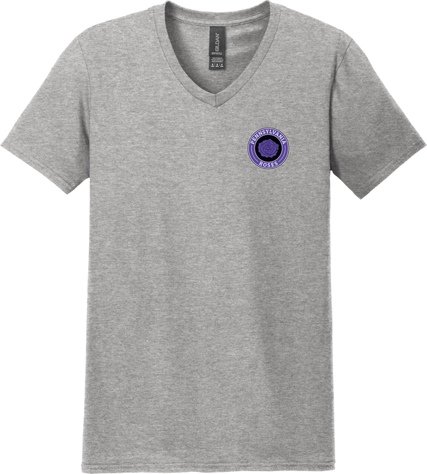 PA Roses Softstyle V-Neck T-Shirt