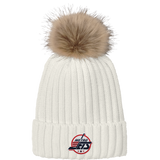 Metro Jets Faux Fur Pom Beanie