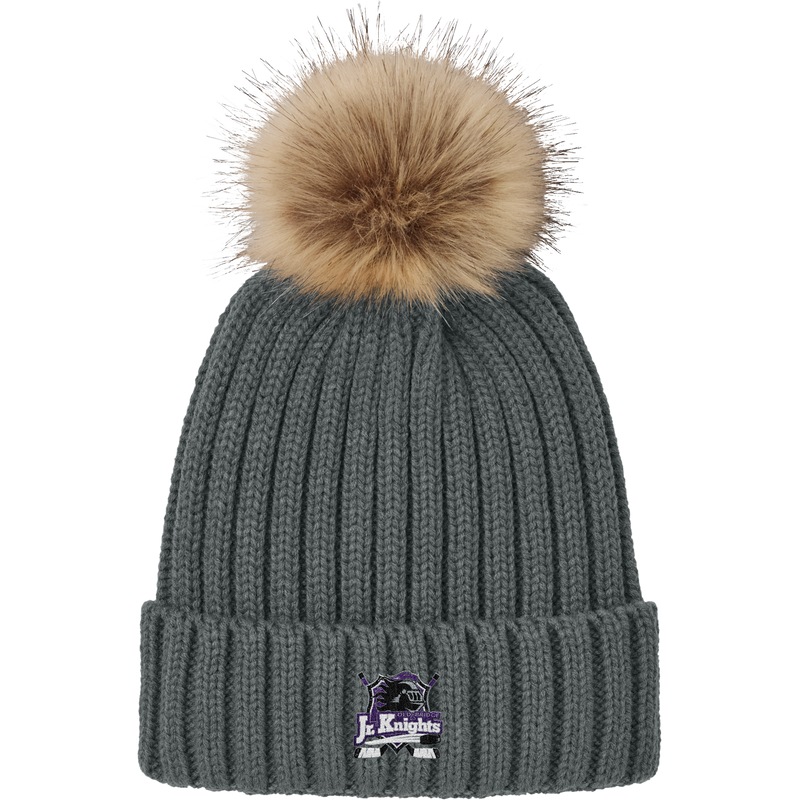 Old Bridge Jr. Knights Faux Fur Pom Beanie