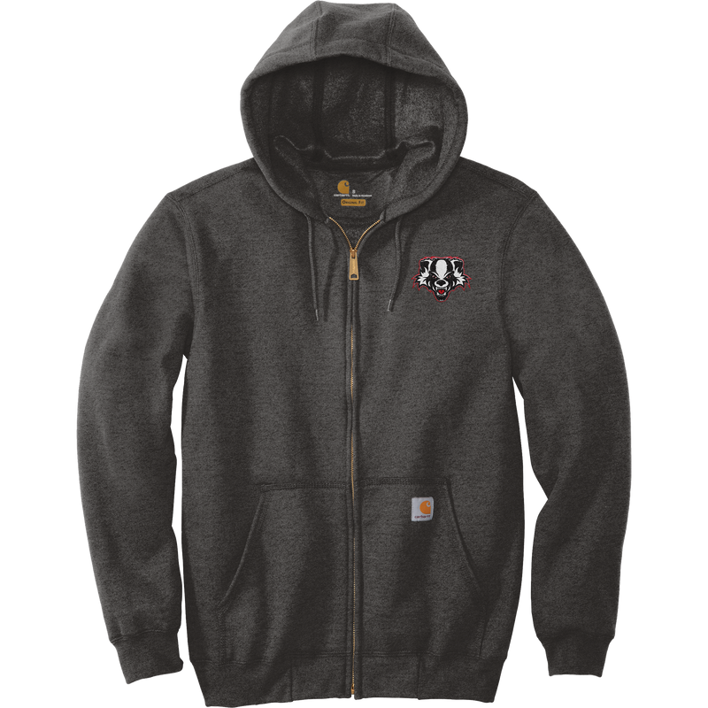 Scary Badgers Carhartt Midweight Hooded Zip-Front Sweatshirt