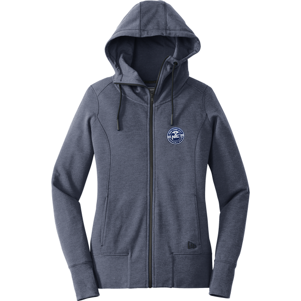 NYC Hockey Club New Era Ladies Tri-Blend Fleece Full-Zip Hoodie