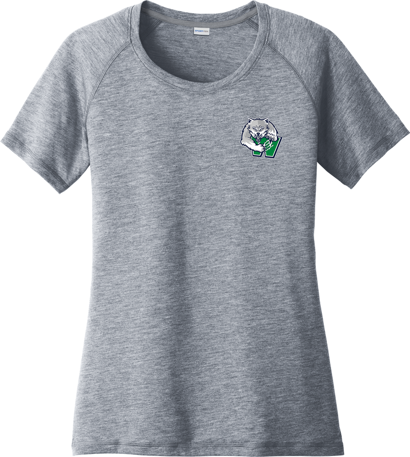 Woodbridge Wolfpack Ladies PosiCharge Tri-Blend Wicking Scoop Neck Raglan Tee