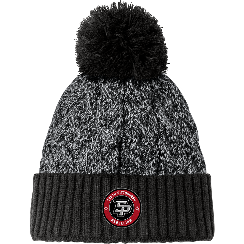 South Pittsburgh Rebellion New Era Marled Knit Pom Beanie