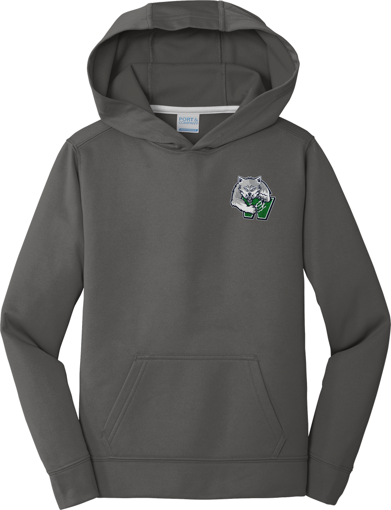 Woodbridge Wolfpack Youth Performance Fleece Pullover Hooded Sweatshirt