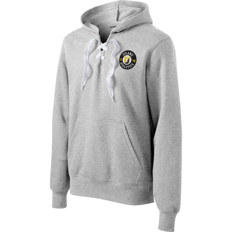 Upland Athletics Lace Up Pullover Hooded Sweatshirt