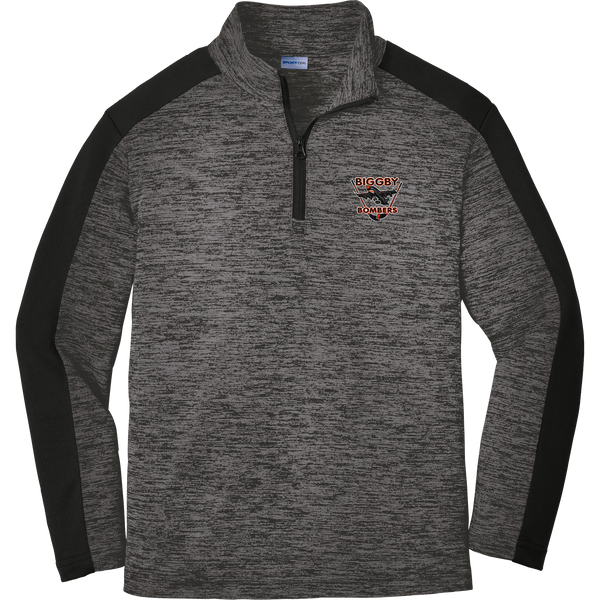 Biggby Bombers Youth PosiCharge Electric Heather Colorblock 1/4-Zip Pullover