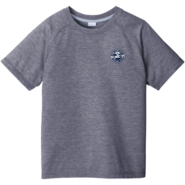 NYC Hockey Club Youth PosiCharge Tri-Blend Wicking Raglan Tee